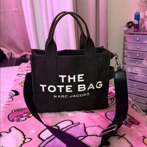 Marc Jacobs Black Tote with White Lettering